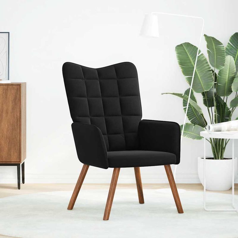 Casa si Gradina - Mobilier - Scaune si fotolii - Fotolii - Fotoliu de relaxare, negru, catifea - Infinity.ro