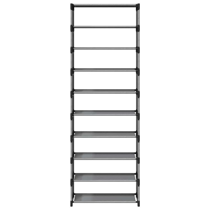 Casa si Gradina - Mobilier - Organizare si depozitare - Organizator incaltaminte - Suport pantofi 10 niveluri gri 54x28x158 cm tesatura netesa - Infinity.ro