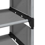 Casa si Gradina - Mobilier - Organizare si depozitare - Organizator incaltaminte - Suport pantofi 10 niveluri gri 54x28x158 cm tesatura netesa - Infinity.ro