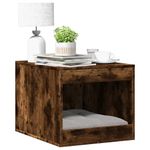 Petshop - Ingrijire si Igiena - Litiere si accesorii - Litiere acoperite - Cutie litiera pisici stejar fumuriu 47x59x42 cm lemn prelucrat - Infinity.ro