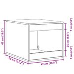 Petshop - Ingrijire si Igiena - Litiere si accesorii - Litiere acoperite - Cutie litiera pisici stejar fumuriu 47x59x42 cm lemn prelucrat - Infinity.ro