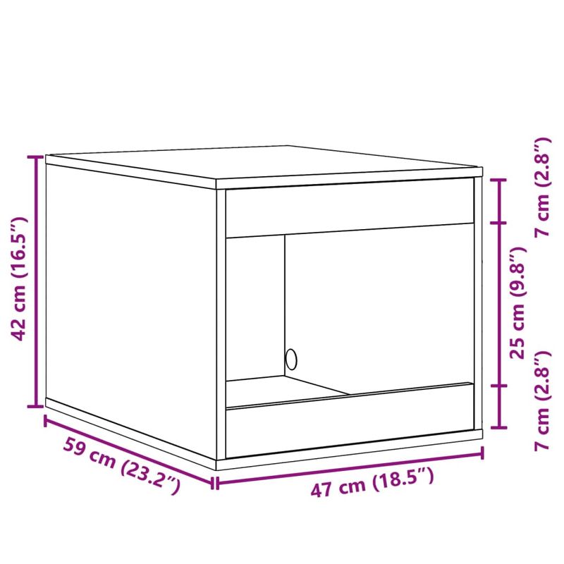 Petshop - Ingrijire si Igiena - Litiere si accesorii - Litiere acoperite - Cutie litiera pisici stejar fumuriu 47x59x42 cm lemn prelucrat - Infinity.ro