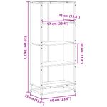 Casa si Gradina - Mobilier - Biblioteci si rafturi - Biblioteci - Biblioteca, stejar sonoma, 60x35x139 cm, lemn prelucrat - Infinity.ro