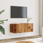 Casa si Gradina - Mobilier - Comode si corpuri - Comode - Comoda TV de perete, 2 buc. lemn vechi, 80x30x30 cm - Infinity.ro