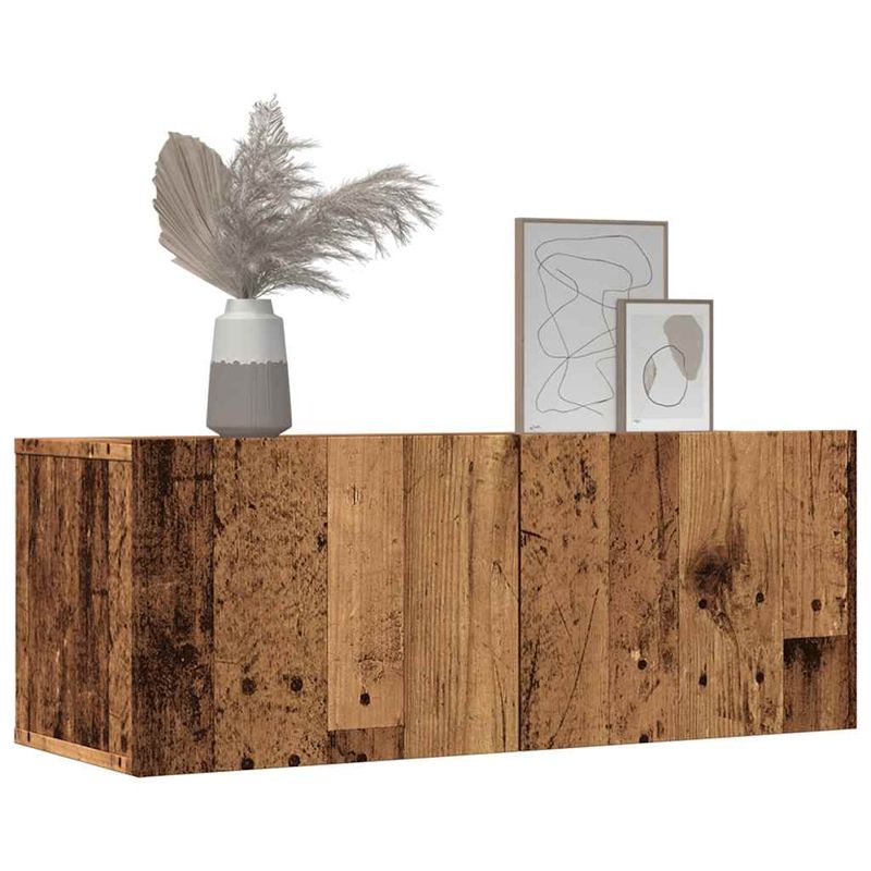 Casa si Gradina - Mobilier - Comode si corpuri - Comode - Comoda TV de perete, 2 buc. lemn vechi, 80x30x30 cm - Infinity.ro