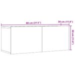 Casa si Gradina - Mobilier - Comode si corpuri - Comode - Comoda TV de perete, 2 buc. lemn vechi, 80x30x30 cm - Infinity.ro