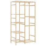 Casa si Gradina - Mobilier - Organizare si depozitare - Cuiere - Cuier pentru haine cu rafturi, 100x50x184,5 cm, bambus - Infinity.ro