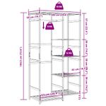 Casa si Gradina - Mobilier - Organizare si depozitare - Cuiere - Cuier pentru haine cu rafturi, 100x50x184,5 cm, bambus - Infinity.ro