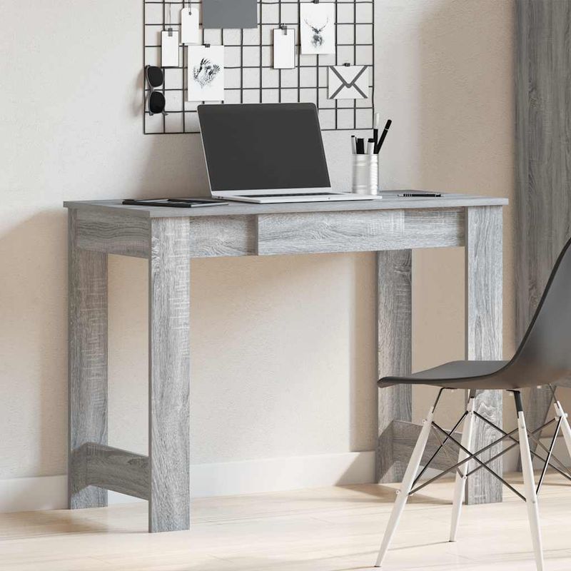 Casa si Gradina - Mobilier - Mese si birouri - Birouri - Birou Gri Sonoma 100x45x75 cm lemn prelucrat - Infinity.ro