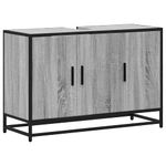 Casa si Gradina - Mobilier - Mobilier baie - Comode baie - Dulap pentru chiuveta de baie gri Sonoma 90x33x60 cm lemn - Infinity.ro