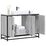 Casa si Gradina - Mobilier - Mobilier baie - Comode baie - Dulap pentru chiuveta de baie gri Sonoma 90x33x60 cm lemn - Infinity.ro