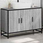 Casa si Gradina - Mobilier - Mobilier baie - Comode baie - Dulap pentru chiuveta de baie gri Sonoma 90x33x60 cm lemn - Infinity.ro