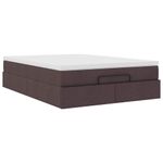 Casa si Gradina - Mobilier - Paturi si accesorii - Paturi - Cadru de pat otoman cu saltea tesatura maro inchis 140x190cm - Infinity.ro