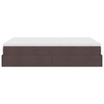 Casa si Gradina - Mobilier - Paturi si accesorii - Paturi - Cadru de pat otoman cu saltea tesatura maro inchis 140x190cm - Infinity.ro