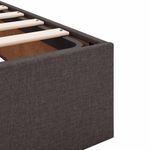 Casa si Gradina - Mobilier - Paturi si accesorii - Paturi - Cadru de pat otoman cu saltea tesatura maro inchis 140x190cm - Infinity.ro