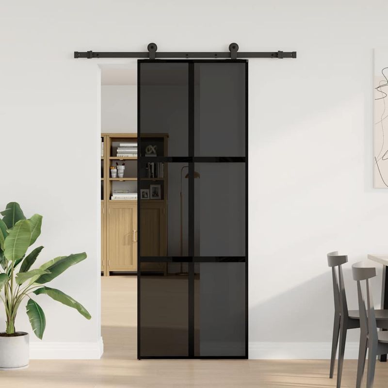 Casa si Gradina - Constructii - Usi interior, exterior si garaj - Usi interior - Usa glisanta cu set de feronerie sticla temperata si aluminiu - Infinity.ro