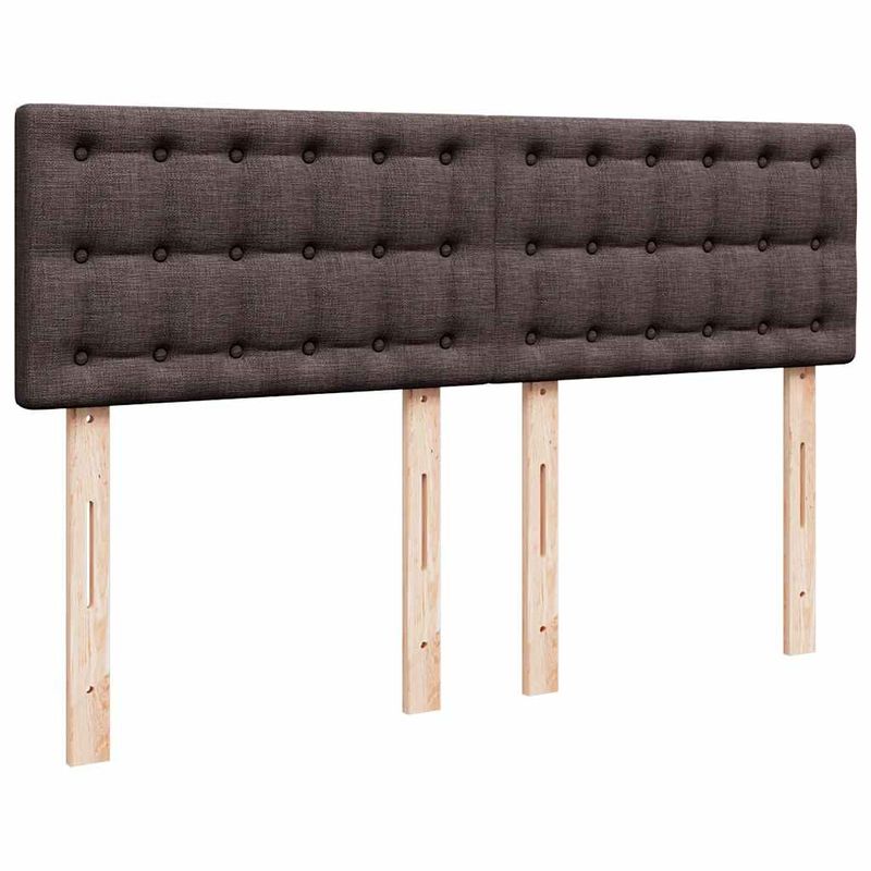 Casa si Gradina - Mobilier - Paturi si accesorii - Paturi - Cadru de pat otoman cu saltea tesatura maro inchis 140x190cm - Infinity.ro