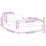 Casa si Gradina - Mobilier - Paturi si accesorii - Paturi - Cadru de pat otoman cu saltea tesatura maro inchis 140x190cm - Infinity.ro