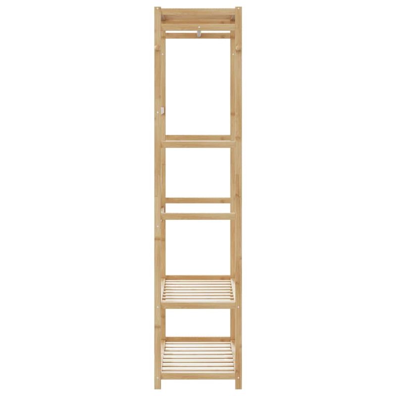 Casa si Gradina - Mobilier - Organizare si depozitare - Cuiere - Cuier pentru haine cu rafturi, 80x40x175 cm, bambus - Infinity.ro