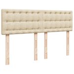 Casa si Gradina - Mobilier - Paturi si accesorii - Paturi - Cadru de pat otoman cu saltea crem 140x190cm stofa - Infinity.ro