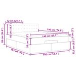 Casa si Gradina - Mobilier - Paturi si accesorii - Paturi - Cadru de pat otoman cu saltea crem 140x190cm stofa - Infinity.ro