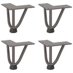 Casa si Gradina - Mobilier - Feronerie si accesorii mobila - Picioare de masa in ac de par 4 buc Otel natural Otel solid, model 3 rods, mărime 10 cm - Infinity.ro