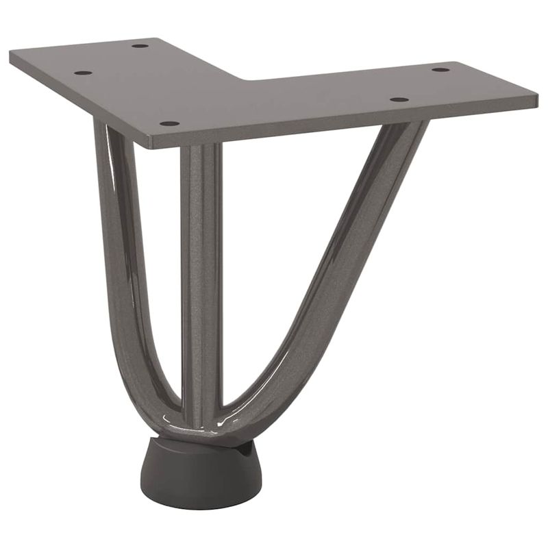 Casa si Gradina - Mobilier - Feronerie si accesorii mobila - Picioare de masa in ac de par 4 buc Otel natural Otel solid, model 3 rods, mărime 10 cm - Infinity.ro