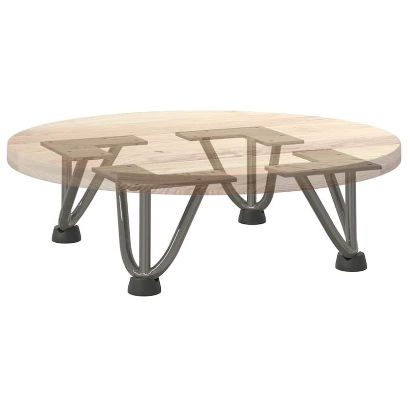 Casa si Gradina - Mobilier - Feronerie si accesorii mobila - Picioare de masa in ac de par 4 buc Otel natural Otel solid, model 3 rods, mărime 10 cm - Infinity.ro