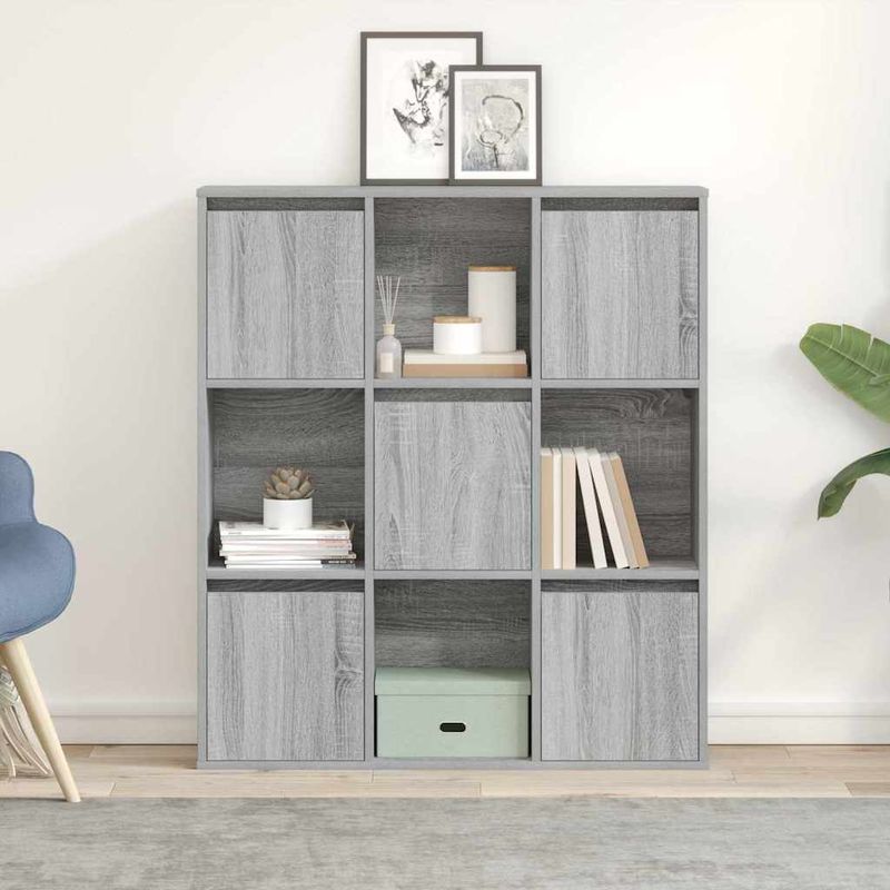 Casa si Gradina - Mobilier - Biblioteci si rafturi - Biblioteci - Biblioteca, gri sonoma, 89x24x101,5 cm, lemn prelucrat - Infinity.ro