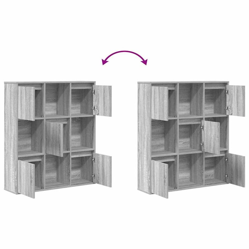 Casa si Gradina - Mobilier - Biblioteci si rafturi - Biblioteci - Biblioteca, gri sonoma, 89x24x101,5 cm, lemn prelucrat - Infinity.ro