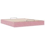 Casa si Gradina - Mobilier - Paturi si accesorii - Paturi - Cadru pat otoman fara saltea roz 200x200 cm catifea - Infinity.ro