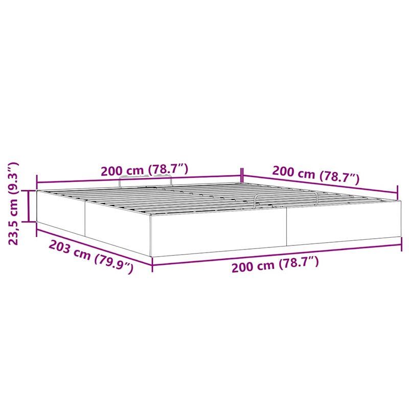 Casa si Gradina - Mobilier - Paturi si accesorii - Paturi - Cadru pat otoman fara saltea roz 200x200 cm catifea - Infinity.ro
