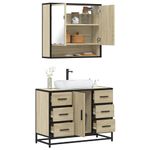Casa si Gradina - Mobilier - Seturi de mobilier - Seturi baie - Set mobilier de baie, 2 piese, stejar sonoma, lemn prelucrat - Infinity.ro
