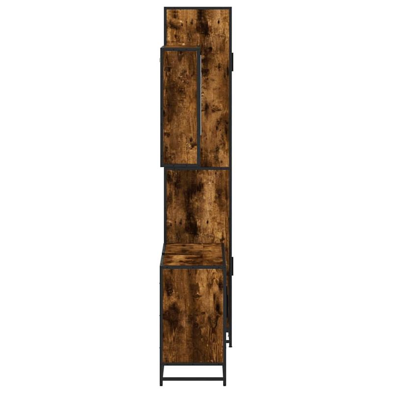 Casa si Gradina - Mobilier - Seturi de mobilier - Seturi baie - Set mobilier de baie, 3 piese, stejar fumuriu, lemn prelucrat - Infinity.ro