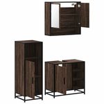 Casa si Gradina - Mobilier - Seturi de mobilier - Seturi baie - Set mobilier de baie, 3 piese, stejar maro, lemn prelucrat - Infinity.ro