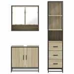 Casa si Gradina - Mobilier - Seturi de mobilier - Seturi baie - Set mobilier de baie, 3 piese, stejar sonoma, lemn prelucrat - Infinity.ro