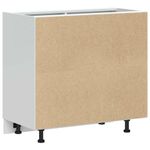 Casa si Gradina - Mobilier - Comode si corpuri - Corpuri bucatarie - Dulap de baza pentru chiuveta „Lucca” Lemn prelucrat alb lucios, gri beton, mărime 86x46x81.5 cm, model 1x dulap inferior de colț (1 ușă) - Infinity.ro