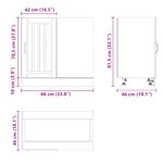 Casa si Gradina - Mobilier - Comode si corpuri - Corpuri bucatarie - Dulap de baza pentru chiuveta „Lucca” Lemn prelucrat alb lucios, gri beton, mărime 86x46x81.5 cm, model 1x dulap inferior de colț (1 ușă) - Infinity.ro