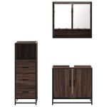 Casa si Gradina - Mobilier - Seturi de mobilier - Seturi baie - Set mobilier de baie, 3 piese, stejar maro, lemn prelucrat - Infinity.ro