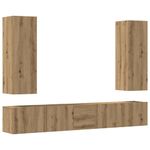 Casa si Gradina - Mobilier - Comode si corpuri - Comode - Dulapuri TV montate pe perete 5 buc. stejar artizanal lemn - Infinity.ro