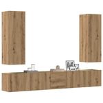 Casa si Gradina - Mobilier - Comode si corpuri - Comode - Dulapuri TV montate pe perete 5 buc. stejar artizanal lemn - Infinity.ro