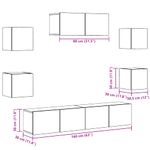 Casa si Gradina - Mobilier - Seturi de mobilier - Seturi living - Set dulap TV 5 piese Stejar Artisan montat pe perete - Infinity.ro