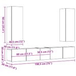 Casa si Gradina - Mobilier - Comode si corpuri - Comode - Dulapuri TV montate pe perete 5 buc. stejar artizanal lemn - Infinity.ro