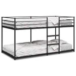 Casa si Gradina - Mobilier - Paturi si accesorii - Paturi - Pat supraetajat fara saltea negru 107x203 cm otel - Infinity.ro