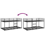 Casa si Gradina - Mobilier - Paturi si accesorii - Paturi - Pat supraetajat fara saltea negru 107x203 cm otel - Infinity.ro