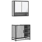 Casa si Gradina - Mobilier - Seturi de mobilier - Seturi baie - Set mobilier de baie, 2 piese, gri sonoma, lemn prelucrat - Infinity.ro