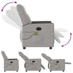 Ingrijire personala si Cosmetice - Sanatate si wellness - Articole wellness - Fotolii de masaj - Fotoliu reclinabil electric pentru masaj Cloud Grey Fabric - Infinity.ro