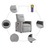 Ingrijire personala si Cosmetice - Sanatate si wellness - Articole wellness - Fotolii de masaj - Fotoliu reclinabil electric pentru masaj Cloud Grey Fabric - Infinity.ro