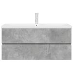 Casa si Gradina - Mobilier - Seturi de mobilier - Seturi baie - Set mobilier de baie, 2 piese, gri beton, lemn compozit - Infinity.ro