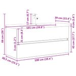 Casa si Gradina - Mobilier - Seturi de mobilier - Seturi baie - Set mobilier de baie, 2 piese, gri beton, lemn compozit - Infinity.ro